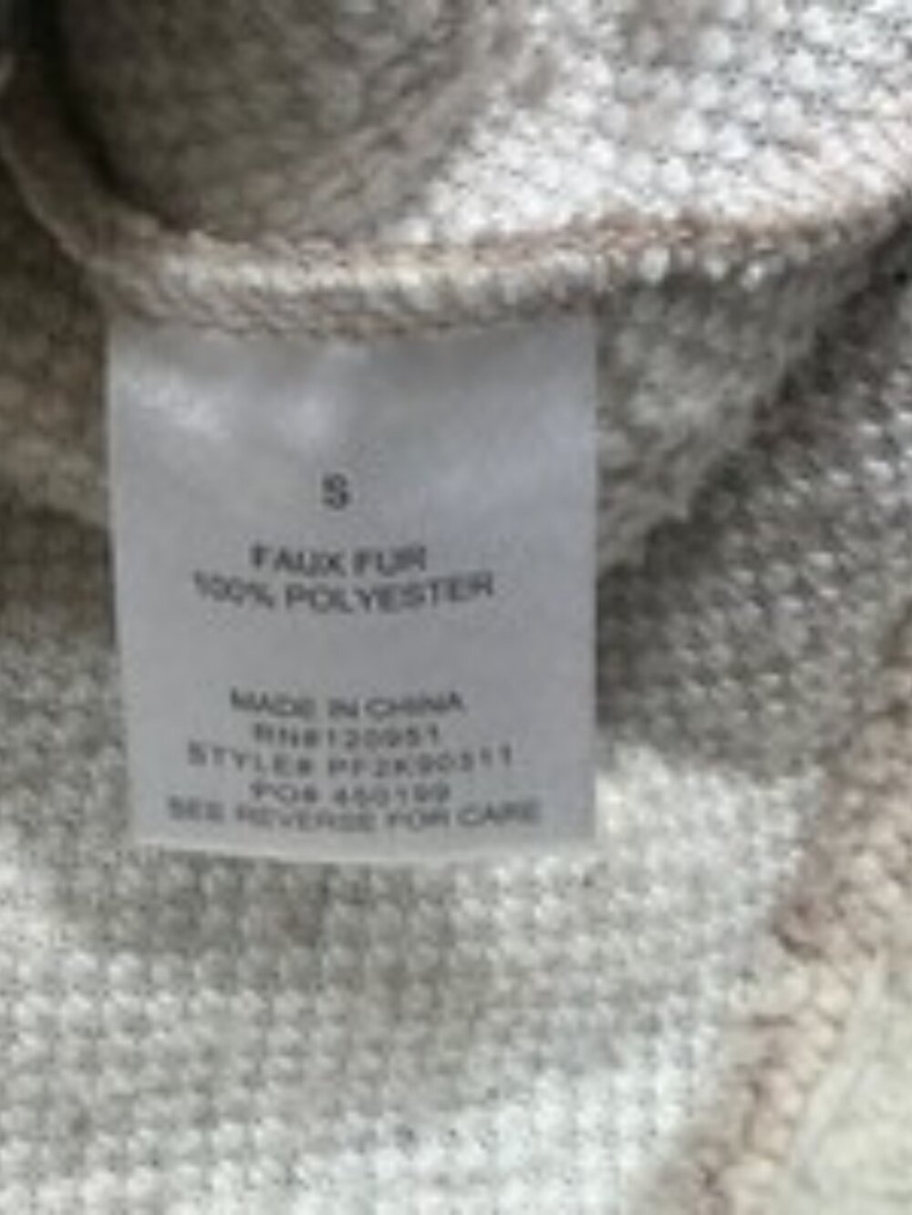 Pink Rose Women’s S Cream Taupe Plaid Sherpa Shacket - Picture 7 of 7